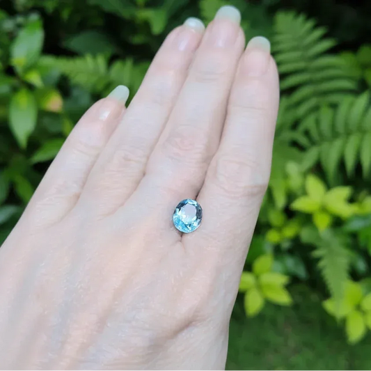 Topaze bleue gemme facettée (PGF744)